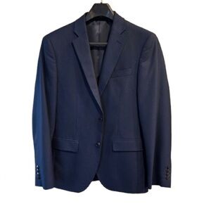 JF J.Ferrar Mens Navy Blazer Size 38 Short Slim Fit